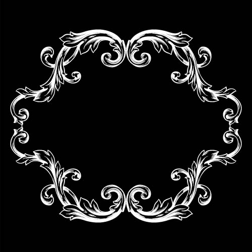 Classical baroque style frame vector design 14