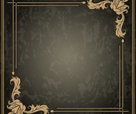 Classical decor frames retro vector set 04