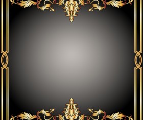 Classical decor frames retro vector set 19