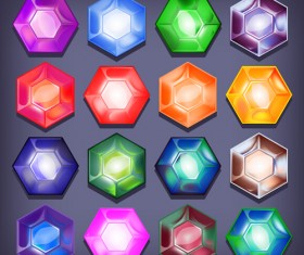 Colored diamond shiny vectors 02