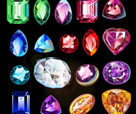 Colored diamond shiny vectors 03