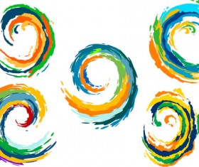 Colored swirl logos vector 01