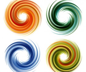 Colored swirl logos vector 02