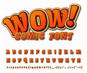 Comic styles fonts design set 02
