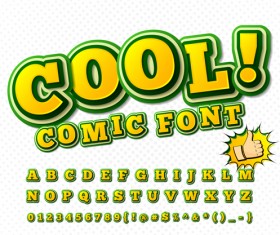 Comic styles fonts design set 04