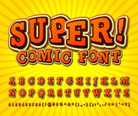 Comic styles fonts design set 05