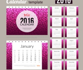 Creative Calendar 2016 template vector 02