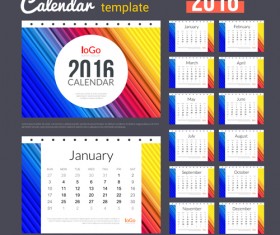 Creative Calendar 2016 template vector 03