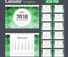 Creative Calendar 2016 template vector 04