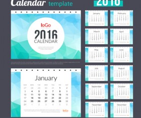 Creative Calendar 2016 template vector 05