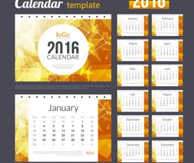Creative Calendar 2016 template vector 09
