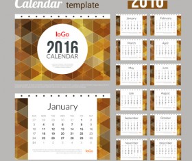 Creative Calendar 2016 template vector 10
