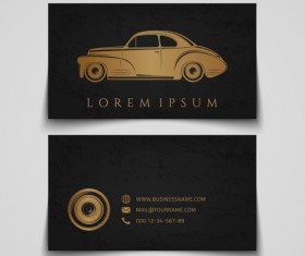 Creative car business cards vector 01