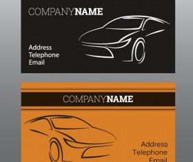Creative car business cards vector 03