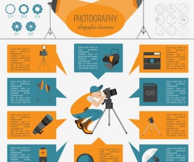 Creative photography infographics design vectors 01