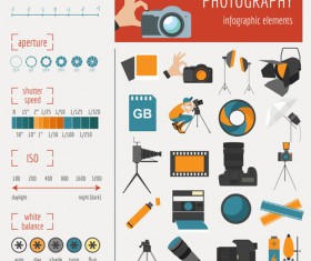 Creative photography infographics design vectors 02