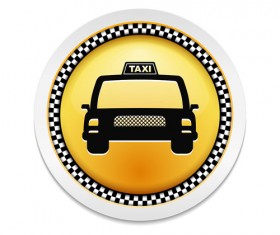 Creative taxi badge vector material