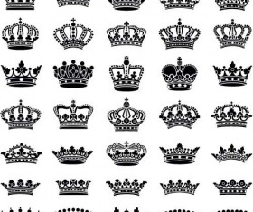 Crown ornaments vector material 04