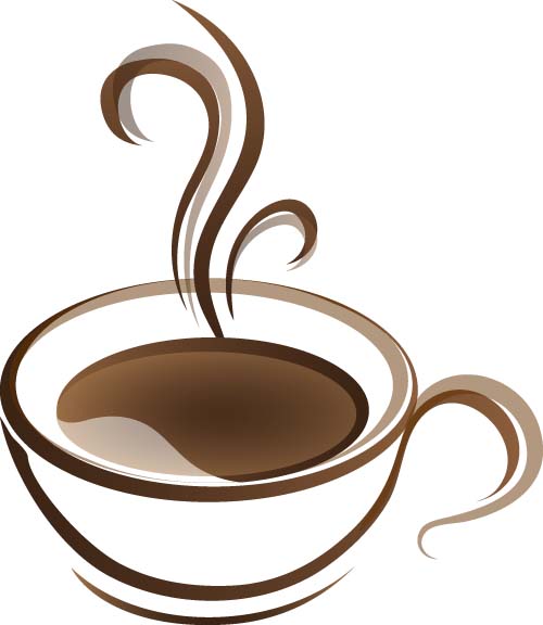 Cup with coffee abstract illustration vector 02