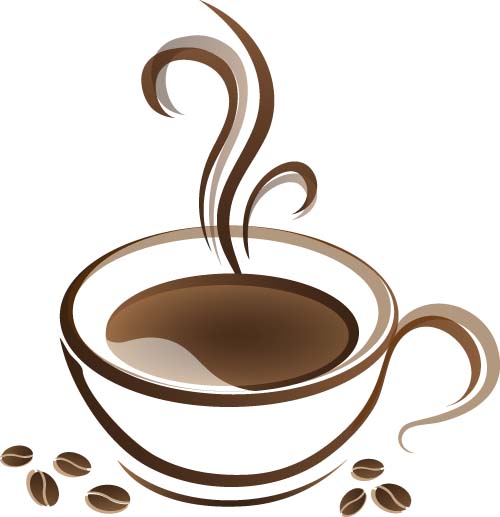 Cup with coffee abstract illustration vector 03
