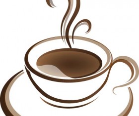 Cup with coffee abstract illustration vector 04