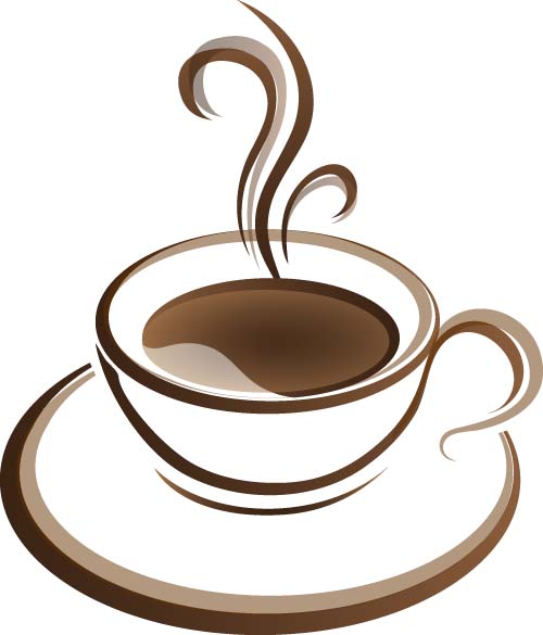 Cup with coffee abstract illustration vector 04