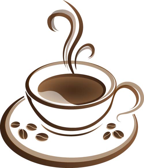 Cup with coffee abstract illustration vector 05