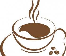 Cup with coffee abstract illustration vector 06
