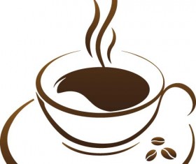 Cup with coffee abstract illustration vector 07