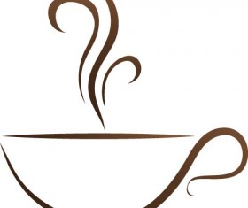 Cup with coffee abstract illustration vector 09