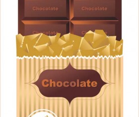 Delicious chocolate bar vector design 01