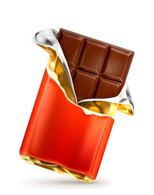 Delicious chocolate bar vector design 04