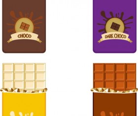 Delicious chocolate bar vector design 05