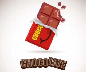 Delicious chocolate bar vector design 06