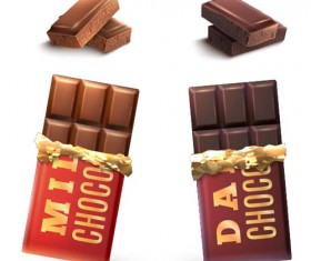 Delicious chocolate bar vector design 07