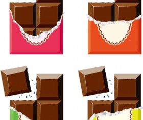 Delicious chocolate bar vector design 08