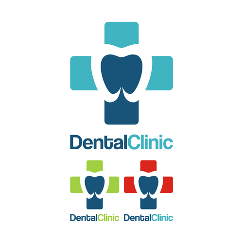 Dental clinic logo creative vector 01