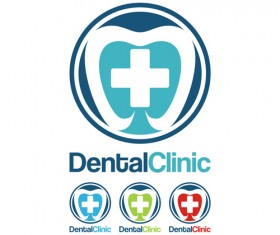 Dental clinic logo creative vector 04