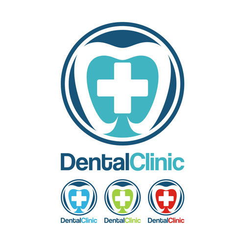 Dental clinic logo creative vector 04