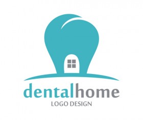 Dental home logos design vector 01