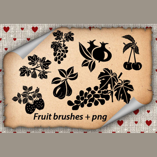Different Fruits Photoshop Brushes