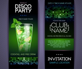 Disco party Invitation Cards vector