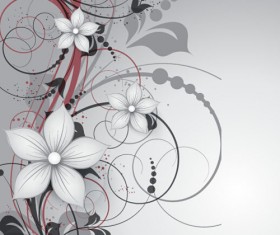 Elegant abstract flower vectors graphics 01