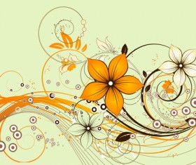 Elegant abstract flower vectors graphics 02