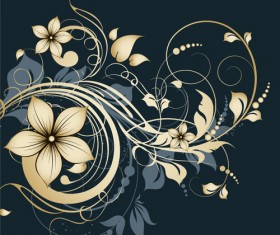 Elegant abstract flower vectors graphics 07
