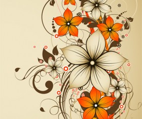 Elegant abstract flower vectors graphics 09