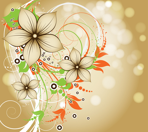Elegant abstract flower vectors graphics 12
