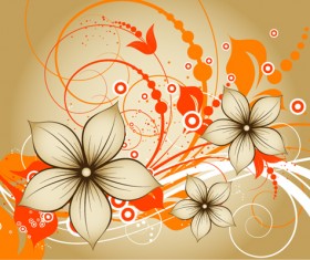 Elegant abstract flower vectors graphics 13