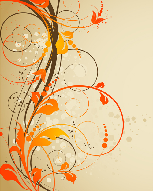 Elegant abstract flower vectors graphics 15