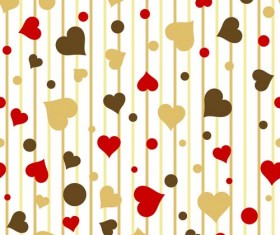Elegant heart pattern with valentines day card vector 01